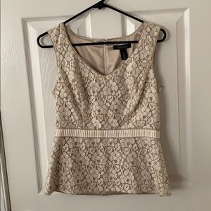 Lace peplum top